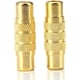 thumbnail image 3 of Adaptador profesional de metal RCA hembra a hembra, chapado en oro, conector RCA A/V, cambiador de género, convertidor de audio y video (paquete de 2), 3 of 5