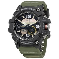 Reloj Casio Redondo Con Correa De Acero Inoxidable Analógico Con Caja De Resina Verde Para Hombre - Gg1000-1A3Cr