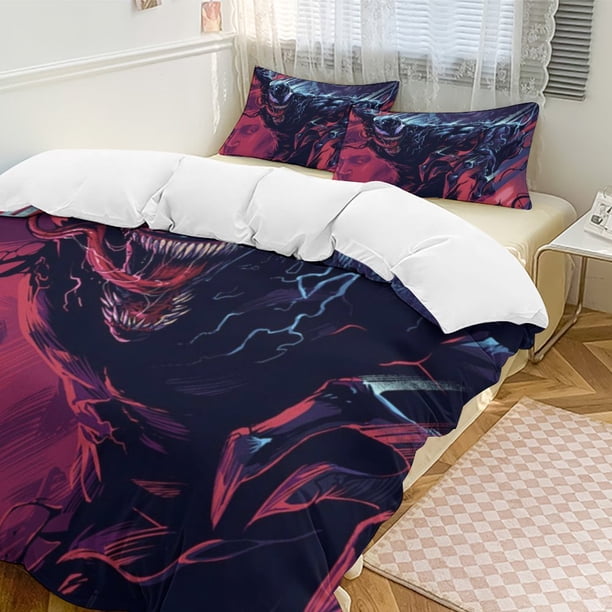 Venom Bedding Comforter Sets 3-Piece Bedding Set Soft Warm Bed Set for Bedroom All Season
