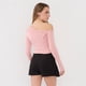 thumbnail image 2 of Sweater Mujer One Shoulder Rosado Corona, 2 of 5