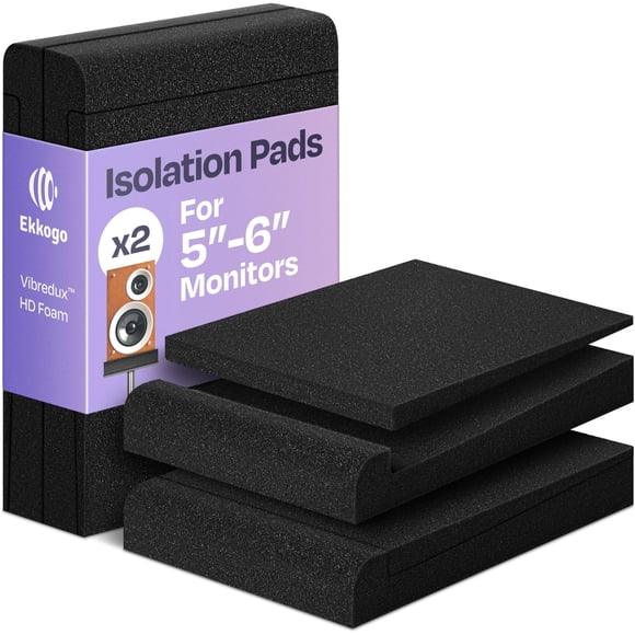 Monitor Isolation Pads Ekkogo Vibredux HD Foam Altavoz de 5 pulgadas