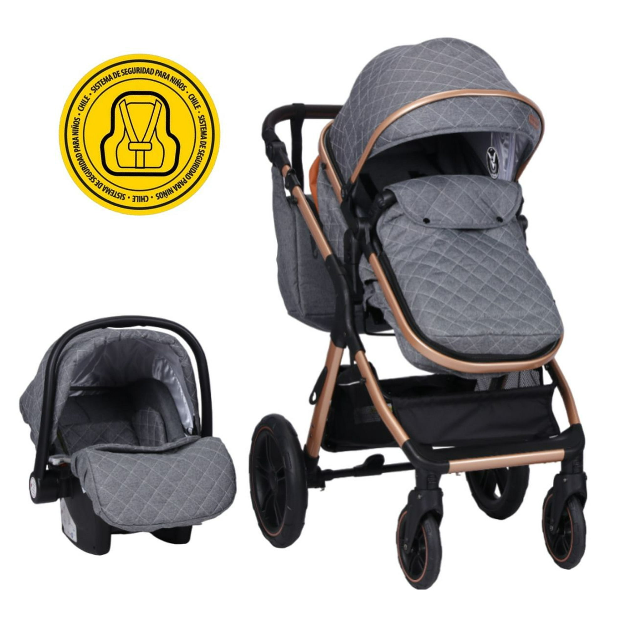 Coche Travel Sytem X1 Grey Con Silla Certificada