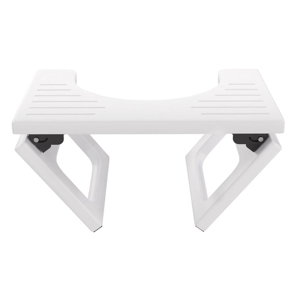 Taburete AmazerBath Bamboo Squat de 21,6 cm para adultos, color blanco