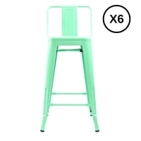 Moadchile - Pack 6 Taburete Tolix 66 Cm Mentas