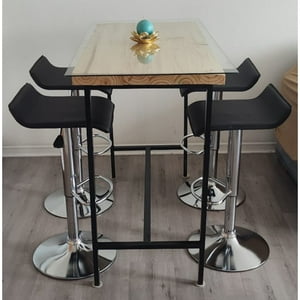 Velazio - Piso Bar Taburete Altura Ajustable Manhattan