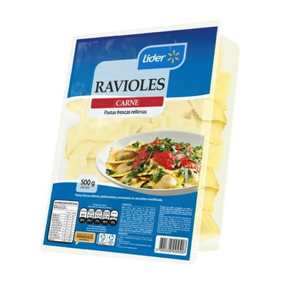 Pasta Fresca Ravioles Carne 500 G Lider