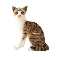 Bothyi - Encantador Animal De Peluche Cómodo Adornos Para El Hogar Gato Juguete De Peluche Para Adultos 35Cm Gato Gris