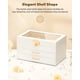 thumbnail image 3 of Caja de joyería Enthralite de 3 niveles con tapa de vidrio blanca, 3 of 9