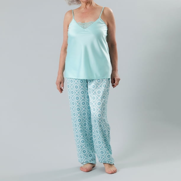 Set Pabilo + Pantalón Satín Print Flores Mujer 33068-187