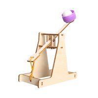 Magideal - Diy Bola De Lanzamiento De Madera Juego De Mesa Fácil Montaje Juguete Educativo Rompecabezas Construcción Diversión Física Mini Modelo De Lanzamiento