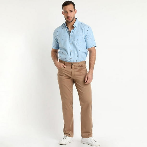 Pantalón Spandex 5 Bolsillos Regular Fit Tostado