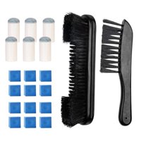 Ioensy - Juego De Cepillos De Limpieza De Madera Slip On Pool Cue Tip Cerdas Cepillo De Mesa De Billar Negro