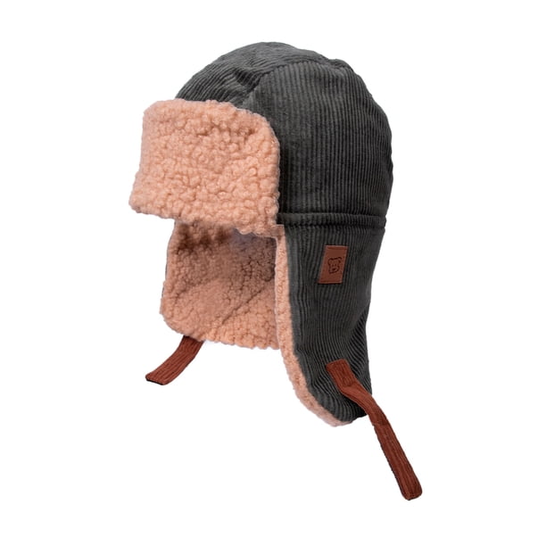 Gorro Bebé Niño Aviador Cotelé Verde