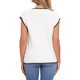 thumbnail image 3 of INSPIRE CHIC Chaleco de Mujer Cuello en V Uniforme Escolar Contraste de Color Sin Mangas Tops de Punto M Blanco, 3 of 6