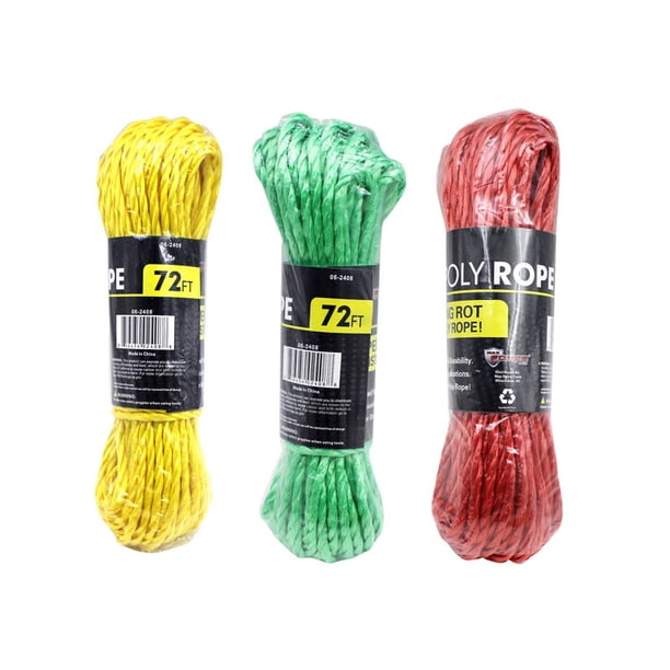 Cuerda Diamond Visions JMK de polietileno retorcido de 0,25 cm x 22 m (paquete de 36)