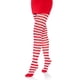 thumbnail image 3 of Mallas Leg Avenue de nailon a rayas, blanco/rojo, tallas grandes 3X-4X, 3 of 5