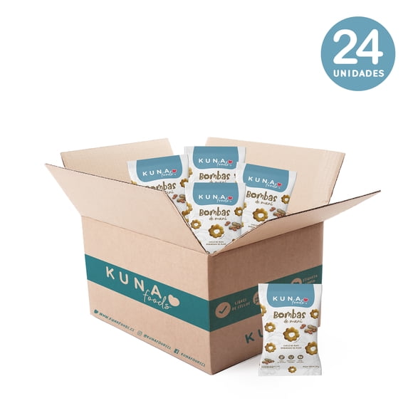Caja Bombas Maní Individual 24x20gr Kuna Foods