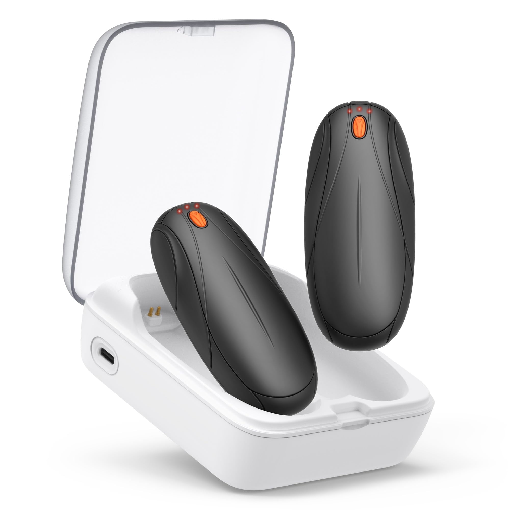 Yuegit - Calentadores De Manos Recargables, Paquete De 2 Unidades, 14000 Mah, Con Funda De Carga