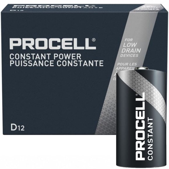 Baterías DURACELL Procell D - Pack de 72 unidades con vida en estantería de 10 años
