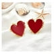 thumbnail image 2 of Aros Pendientes Diseño Corazón Rojo Esmaltado, 2 of 2
