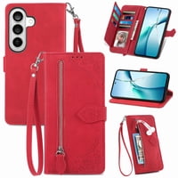 Funda Foxdock Cartera Piel Samsung Galaxy S26 – Antirrobo Rfid, Antigolpes – Rojo