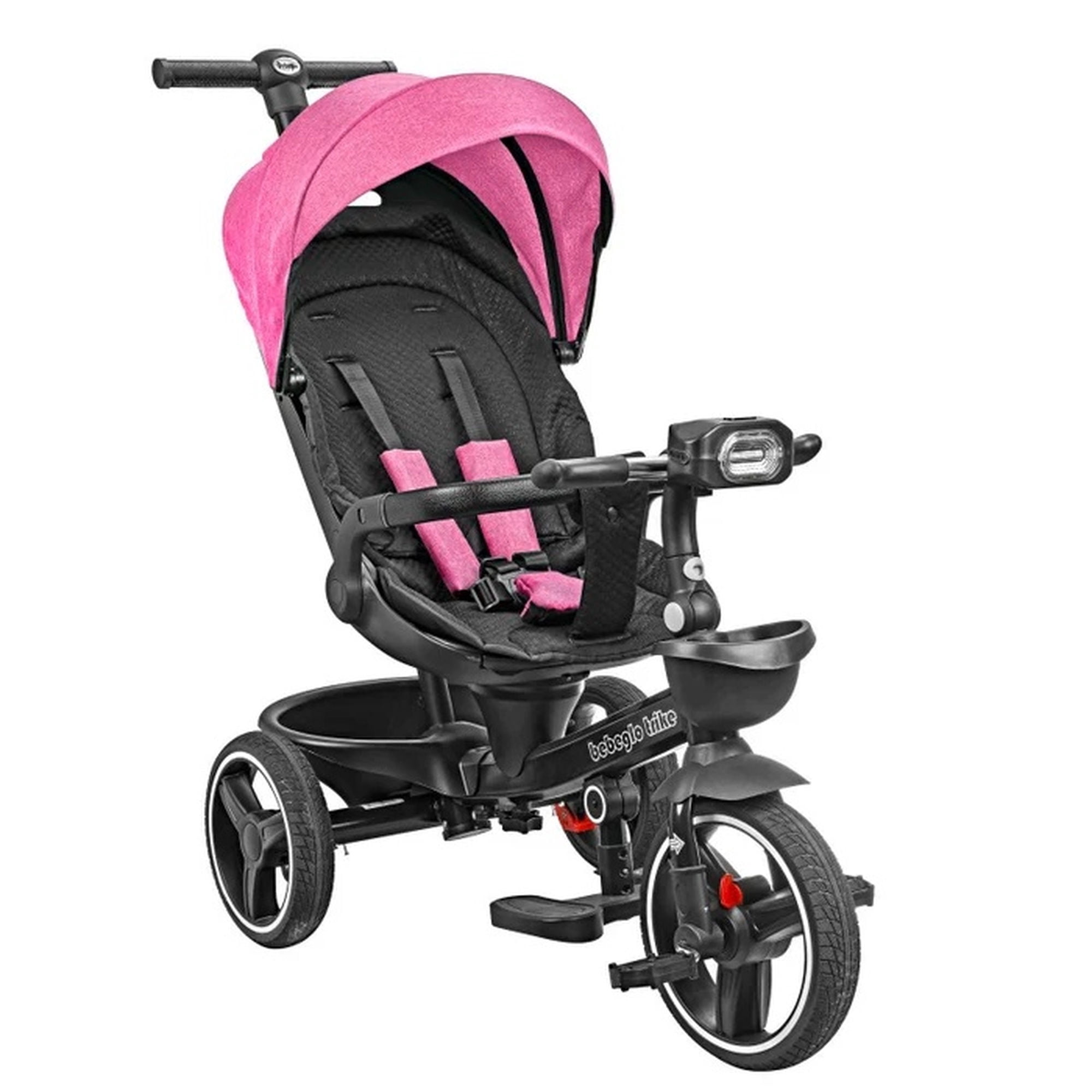 Coche triciclo cuna 360 RS-4110-2 Fucsia