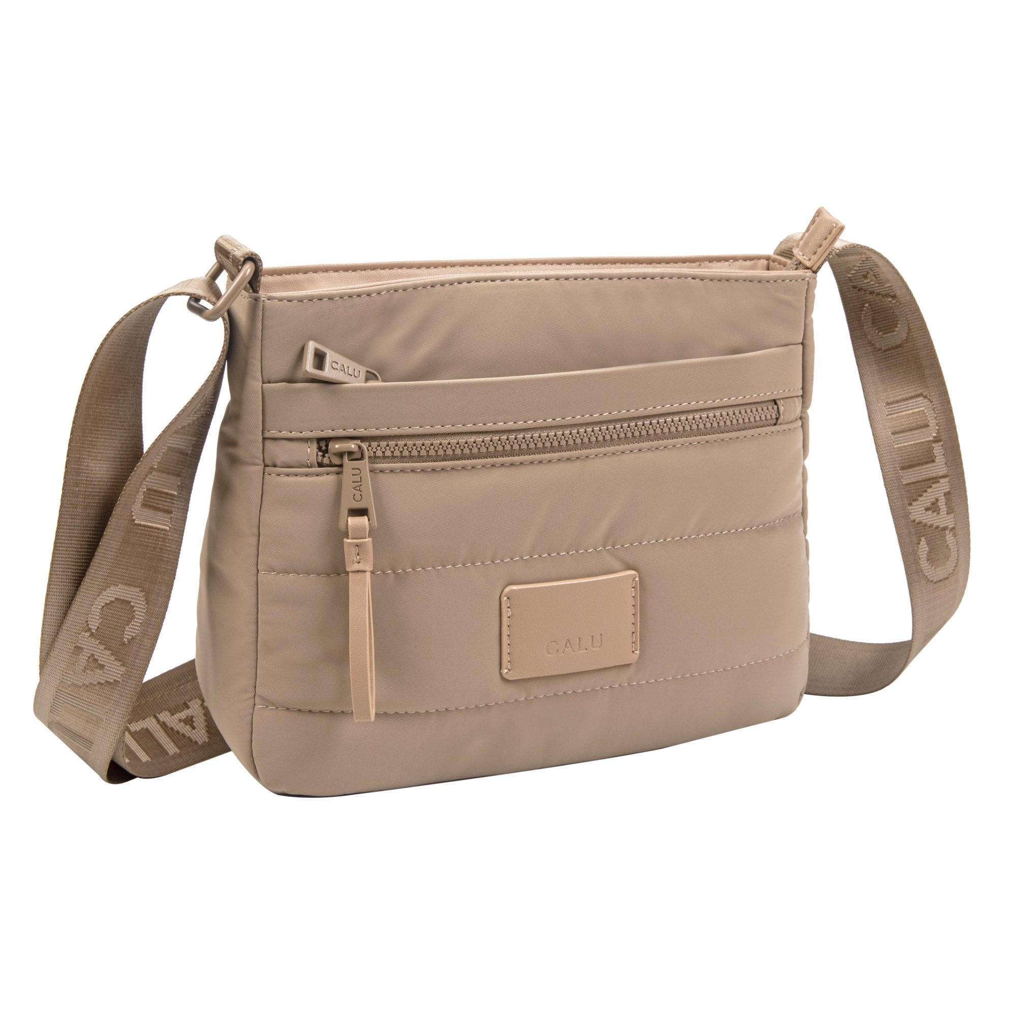 Calu Bags - Cartera Bandolera Emilie Bolsillos Taupe Calu