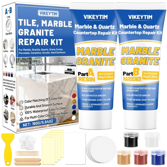 Kit de reparación VIKEYTIM para mármol, granito y cuarzo, 160 g