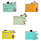 thumbnail image 1 of Set de pines Disney Park Trade Tickets A B C D E, 1 of 7
