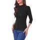 thumbnail image 4 of INSPIRE CHIC Blusa Metálica Brillante de Mujer para Fiesta con Mangas 3/4 a Rayas Brillantes XL Negro, 4 of 6