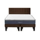 thumbnail image 1 of Cama Europea Galaxy 2 Plazas + Respaldo Capitoné Negro Café, 1 of 3