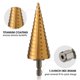thumbnail image 5 of Juego de brocas escalonadas WORKPRO de 3 piezas con revestimiento de titanio HSS, 5 of 9