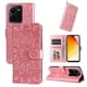 thumbnail image 1 of Funda tipo cartera FOXDOCK para Vivo V25E 4G , diseño girasol en relieve, cuero PU, cierre magnético, soporte y tarjetero, 1 of 5