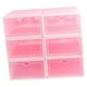 thumbnail image 1 of Pack 6 Cajas Organizadoras Zapatos Armables Apilable Rosado, 1 of 5