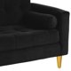 thumbnail image 3 of Sofa Retro 3 Cuerpos Felpa 01 Negro, 3 of 5