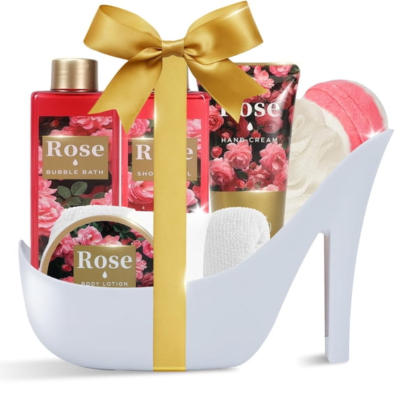 Set de baño SPA LUXETIQUE WORLD 8 piezas con fragancia de rosa