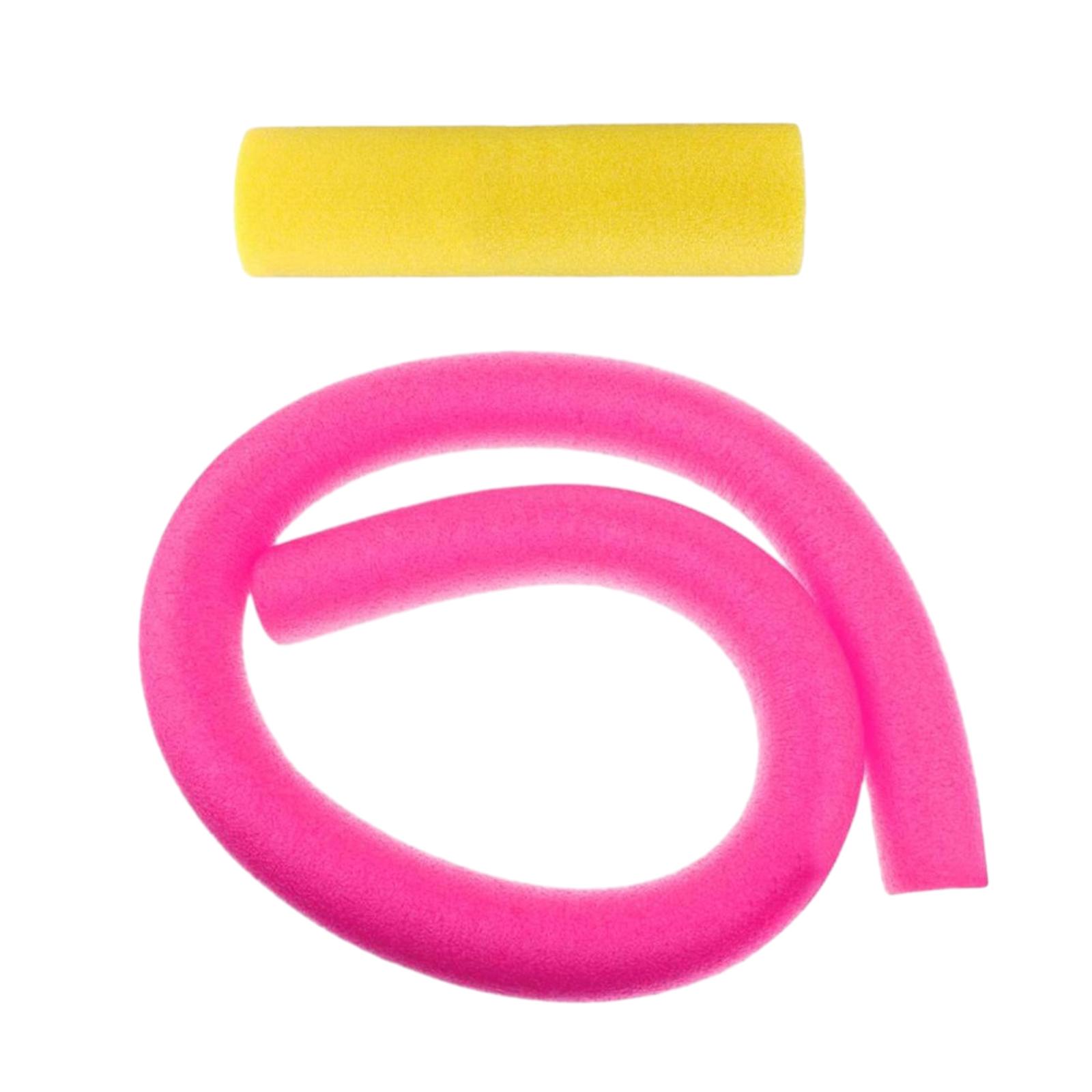 Ioensy - Fideos Flotantes Para Piscina, Flotadores Flexibles Para Juegos De Agua Con Conector, 2,6X59 Pulgadas, Color Rosa Sólido