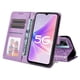 thumbnail image 2 of Funda tipo cartera FOXDOCK para OnePlus Nord N20 SE 4G , diseño girasol en relieve, cuero PU, cierre magnético, soporte y tarjetero, 2 of 5
