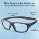 thumbnail image 3 of Gafas deportivas BLUE CUT 57 mm antiempañante con lente transparente, 3 of 6