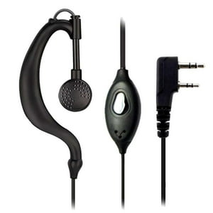 Gen - Audifono Auricular Manos Libres Para Radio Walkie Talkie Negro