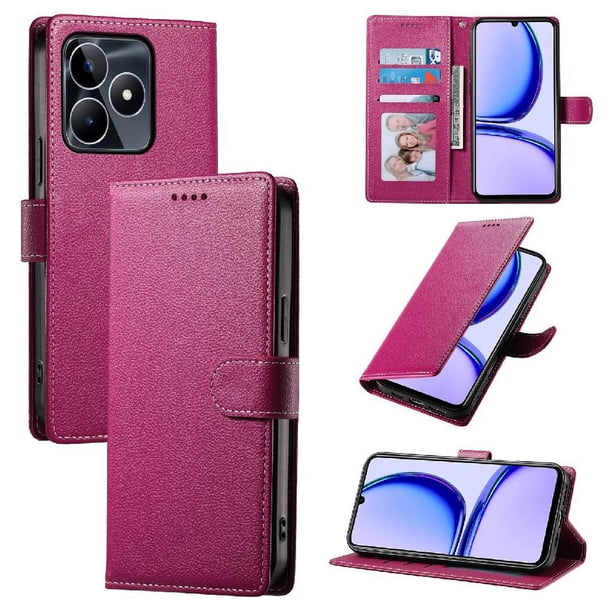 Funda para FOXDOCK Realme C53– Cuero Premium, 3 ranuras para tarjetas, Protección contra impactos