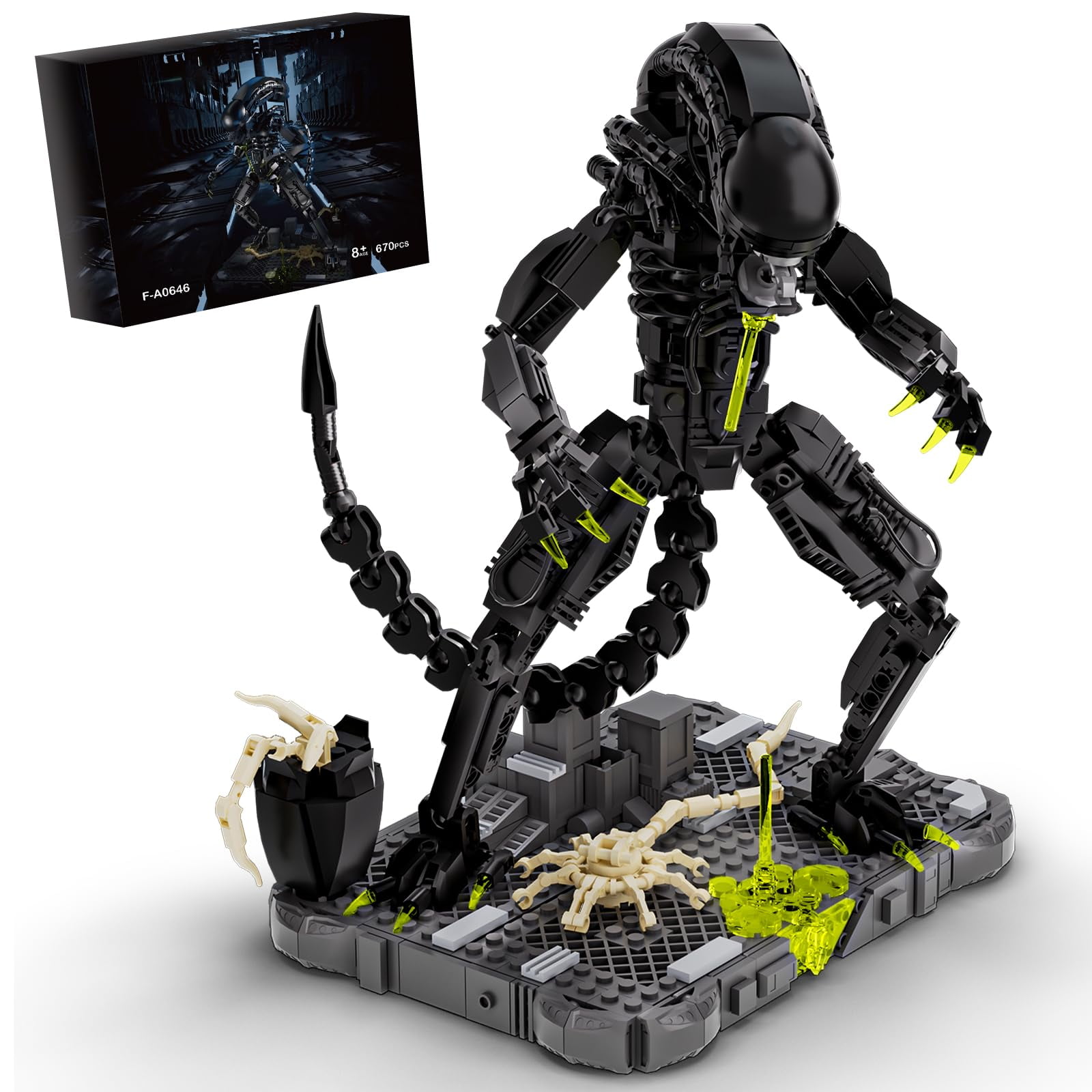 Building Blocks Set Itshwoee Xenomorph Con Figura De Acción