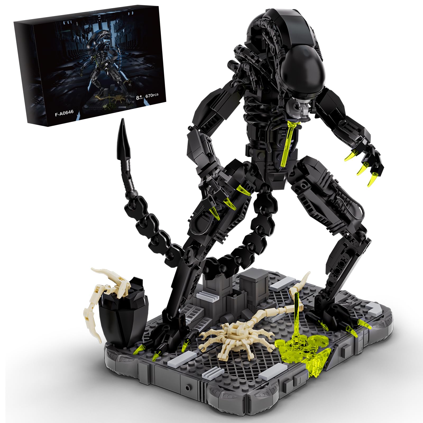 Building Blocks Set Itshwoee Xenomorph Con Figura De Acción