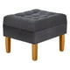 thumbnail image 2 of Pouf Wood 1c Felpa 04 Gris, 2 of 4
