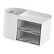 thumbnail image 3 of Organización De Lápices De Escritorio Con 2 Cajones Caja De Almacenamiento De Cosméticos Para Baño Blanco, 3 of 3