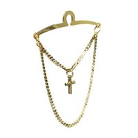 Magideal - Clip De Corbata Para Hombre, Barra De Corbata, Regalo De Joyería, Decoración De Borlas, Cadena De Eslabones, Cadena De Corbata Para Papá, Camisa Forma Oro