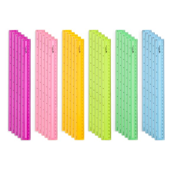 Regla Blue Summit Supplies 30 cm colores surtidos