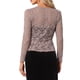 thumbnail image 3 of INSPIRE CHIC Bolero de Encaje Floral para Mujer con Dobladillo Volante, Cárdigan Corto con Lazo Frontal, Ligero para el Verano, Cobertura en Rosa Intenso Talla S, 3 of 6