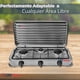 thumbnail image 2 of Cocina Encimera a Gas Licuado 3 Platos Cocinilla Gris, 2 of 6