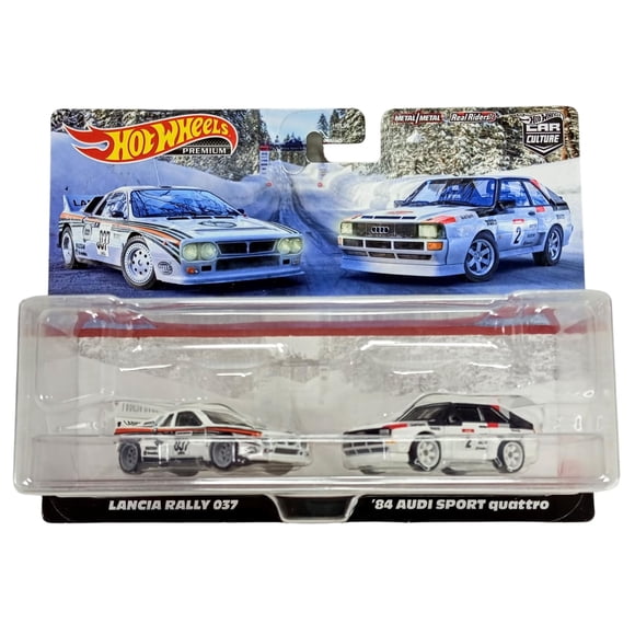 Mini coche MATTEL Lancia/Audi pack de 2 unidades blanco